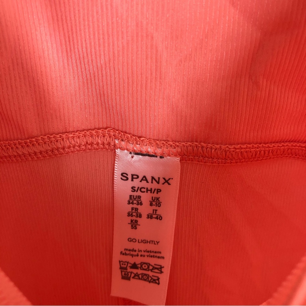 NWT Spanx Go Lightly Ribbed Tie Back Spring Poppy Tank Top - Picture 7 of 8